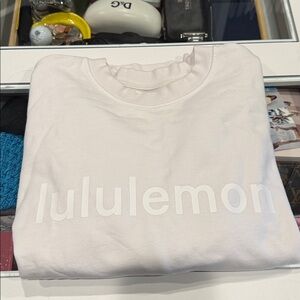 Lululemon perfectly oversized White Crewneck Sweatshirt size 8